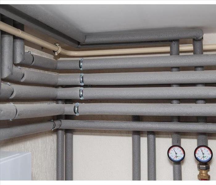 Water pipe system covered with insulatiion